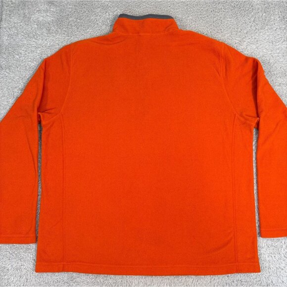 The North Face Half-Zip Fleece Jacket Mens L/G Orange Polyester Light Bright - Picture 11 of 14